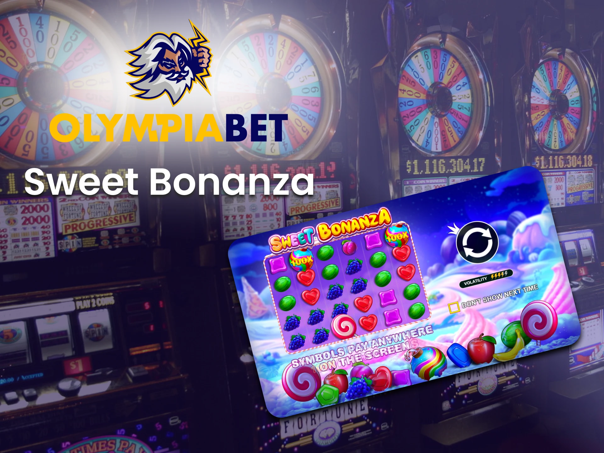 Play Sweet bonanza in the casino section of Olimpiabet.