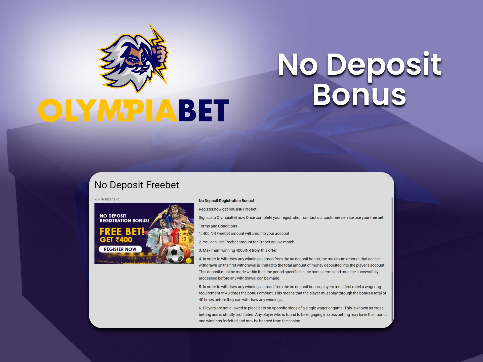 Get a bonus for betting on cricket from Olimpiabet.