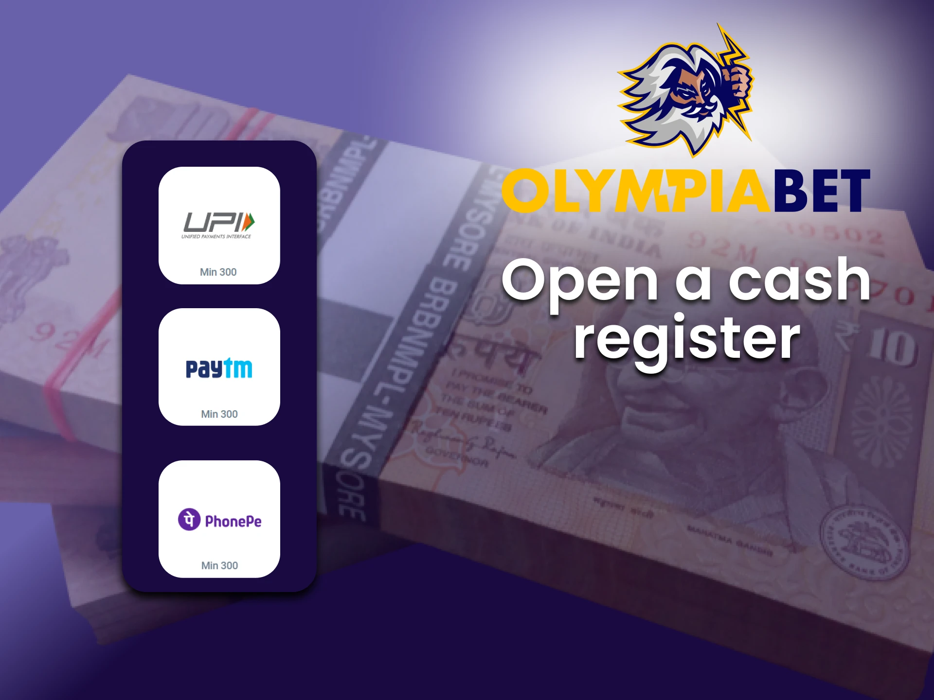 Choose a deposit method from Olimpiabet.