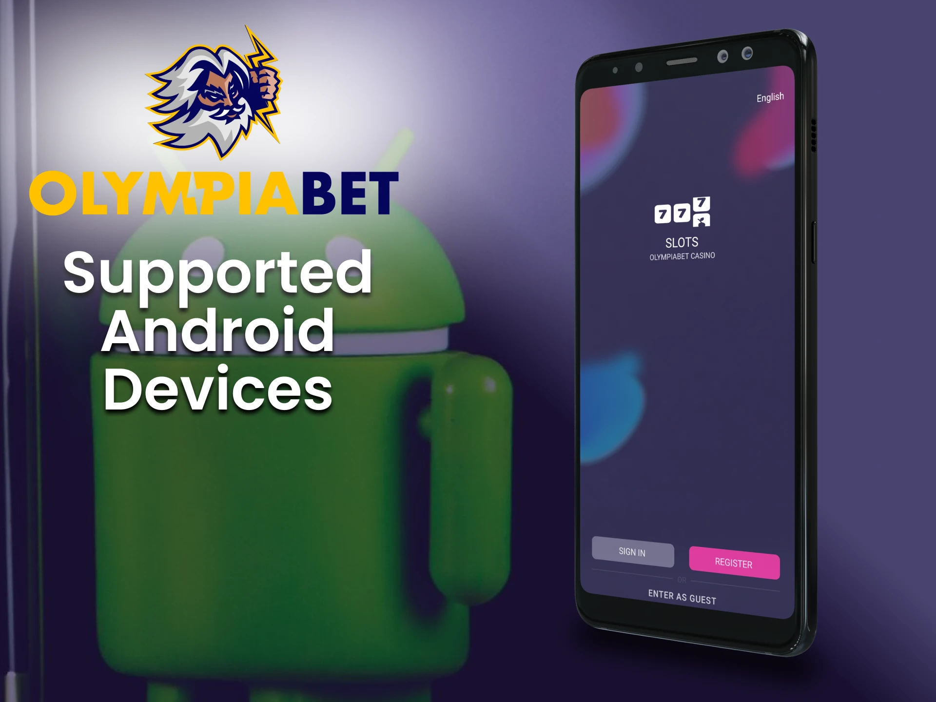 Place bets through the Olimpiabet app on your android device.