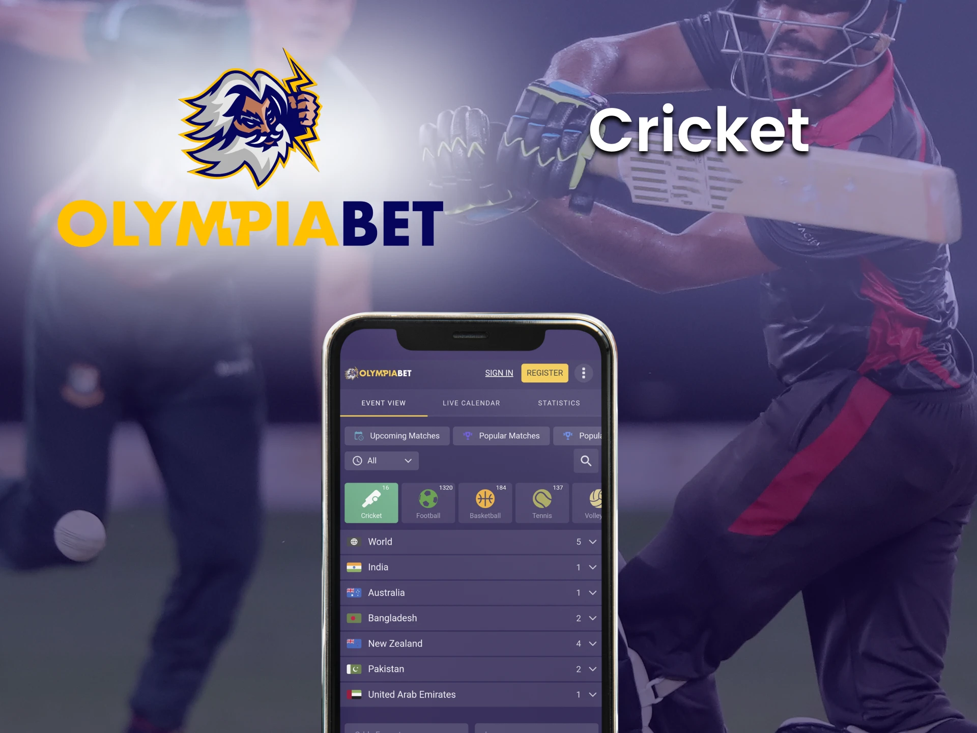 Bet on cricket with Olimpiabet.