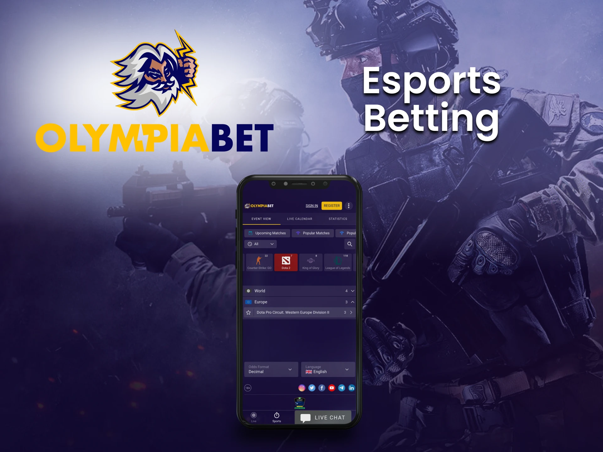 Bet on esports with Olimpiabet.