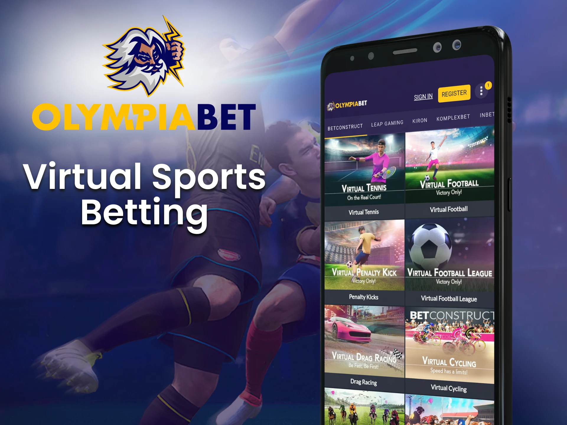 Bet on virtual sports with Olimpiabet.