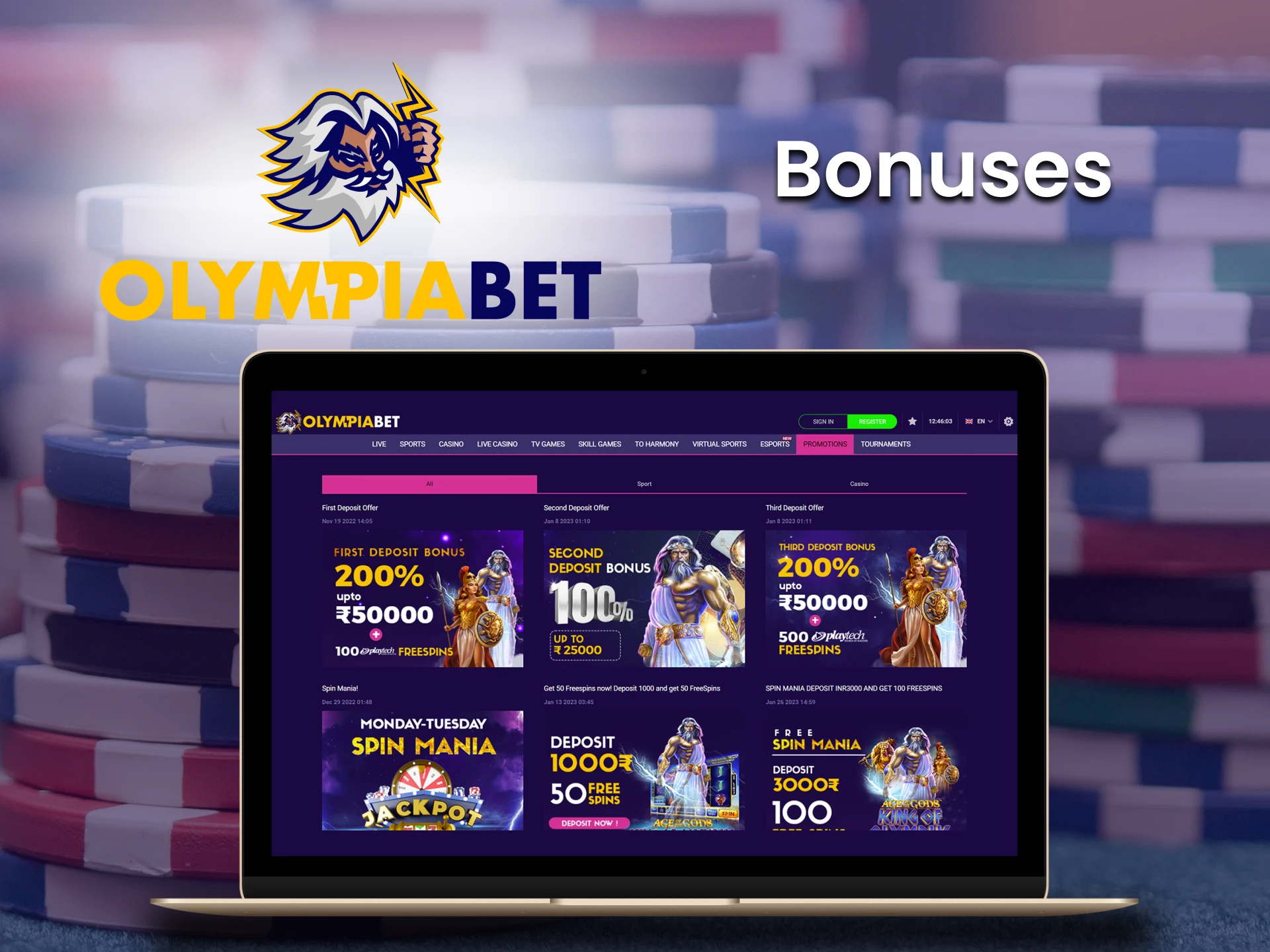 Get a lot of bonuses from Olimpiabet.