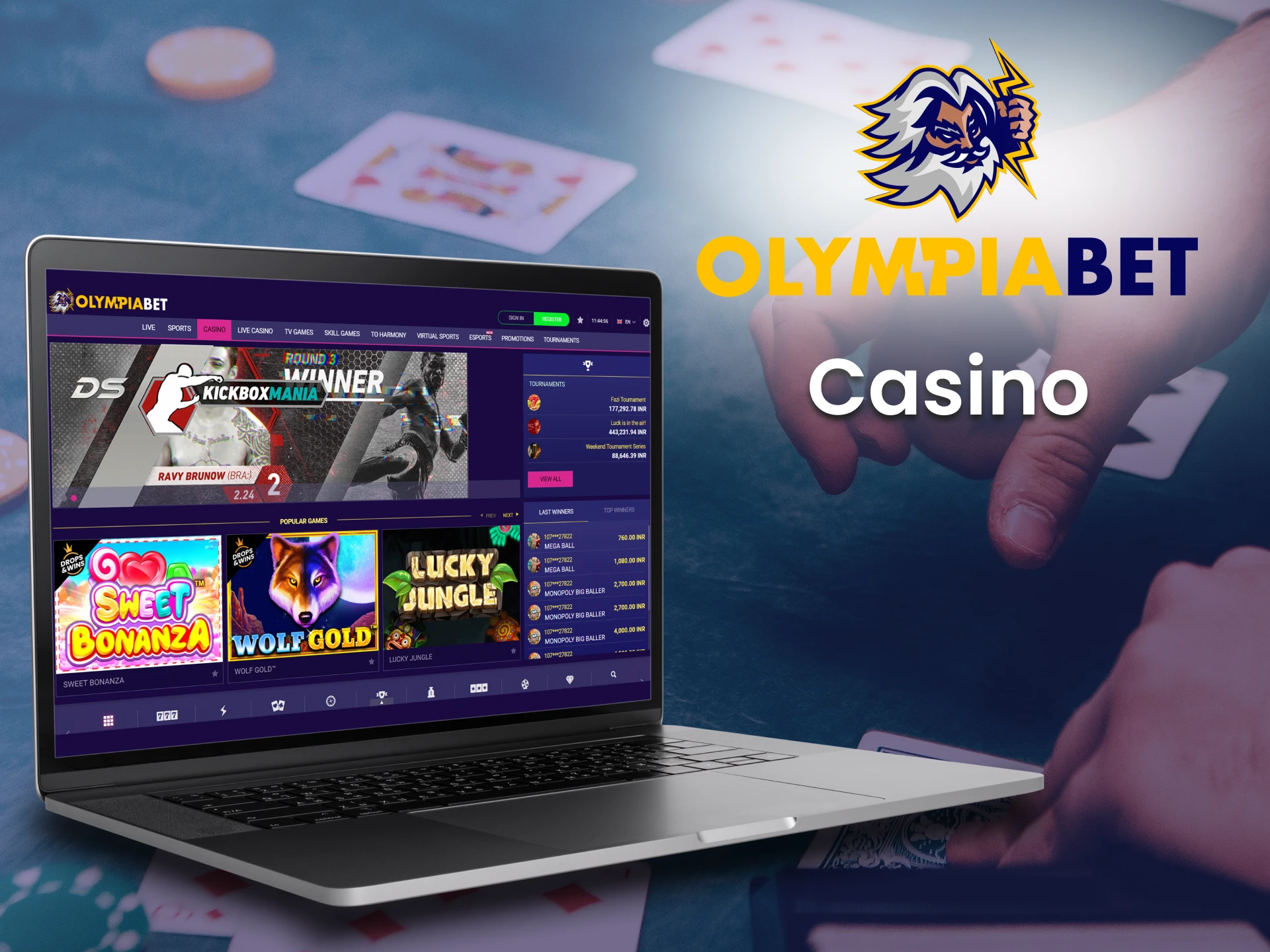 Play casino with Olimpiabet.