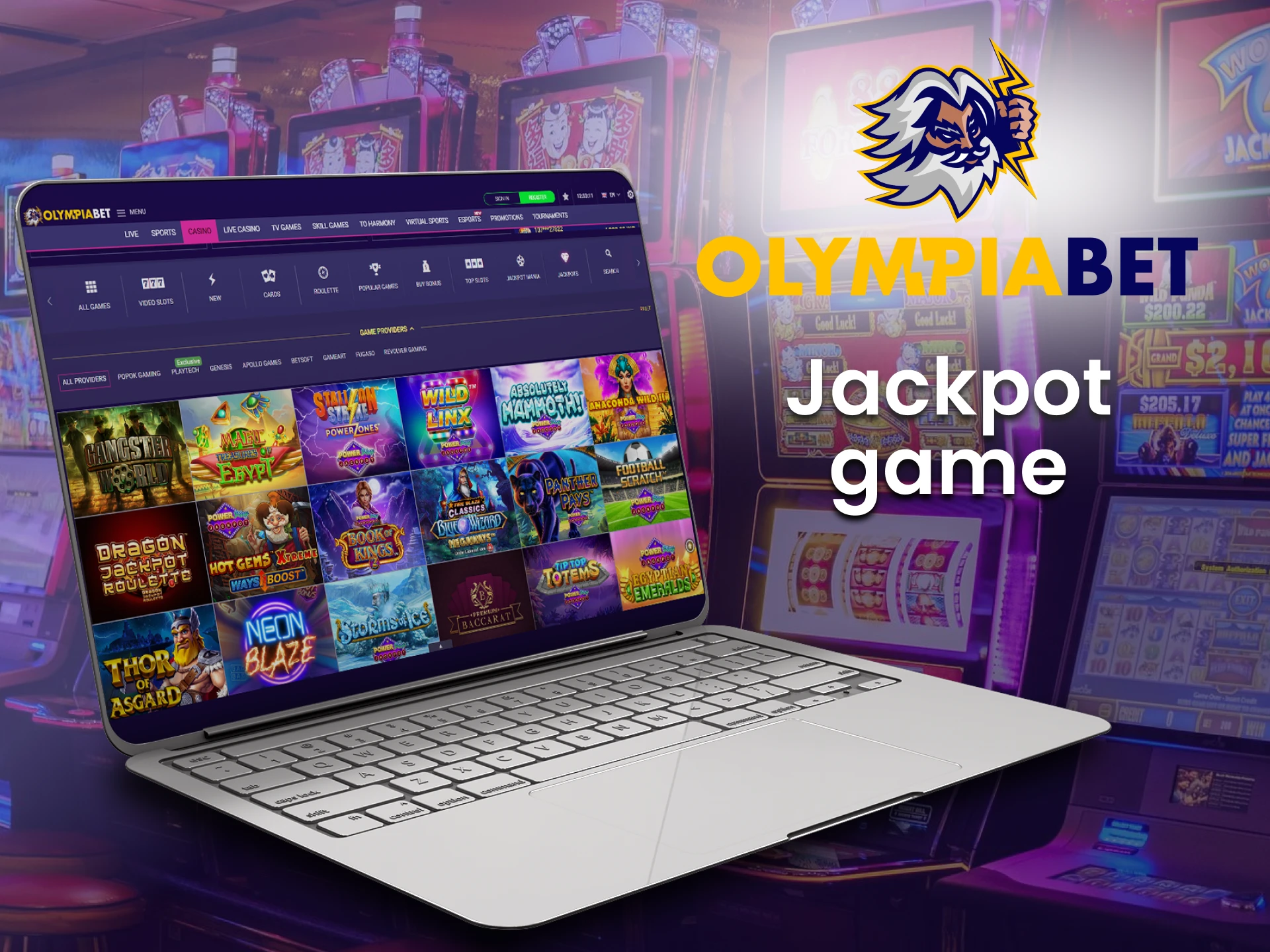 Opt for games at the jackpot casino from Olimpiabet.