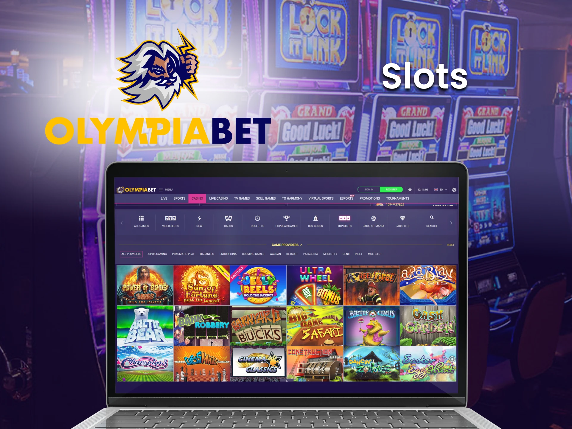 Opt for games at the slots casino from Olimpiabet.