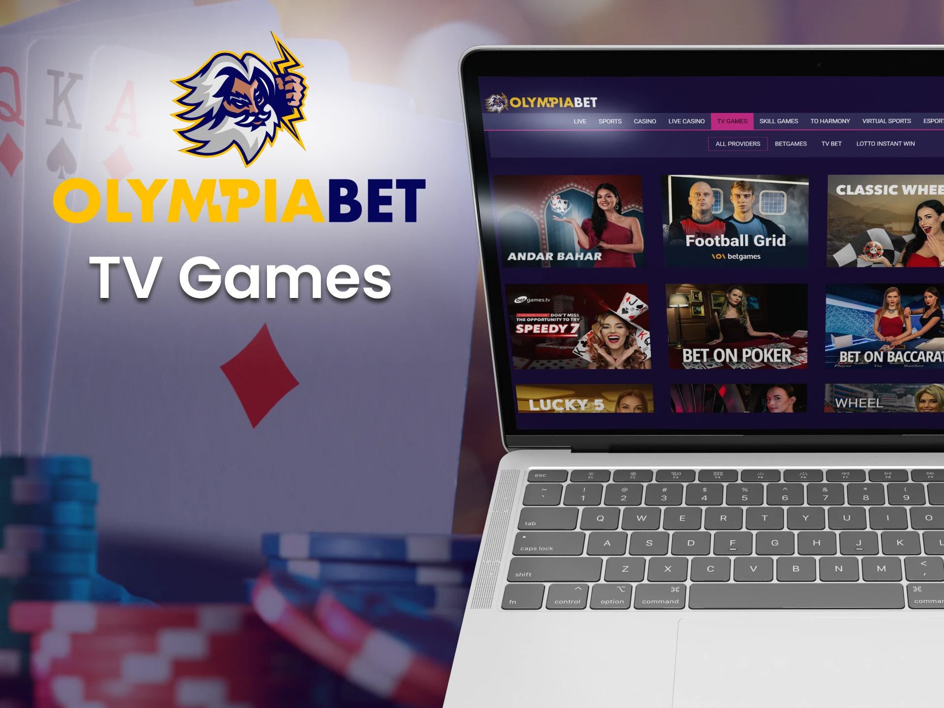 Opt for games at the tv games casino from Olimpiabet.