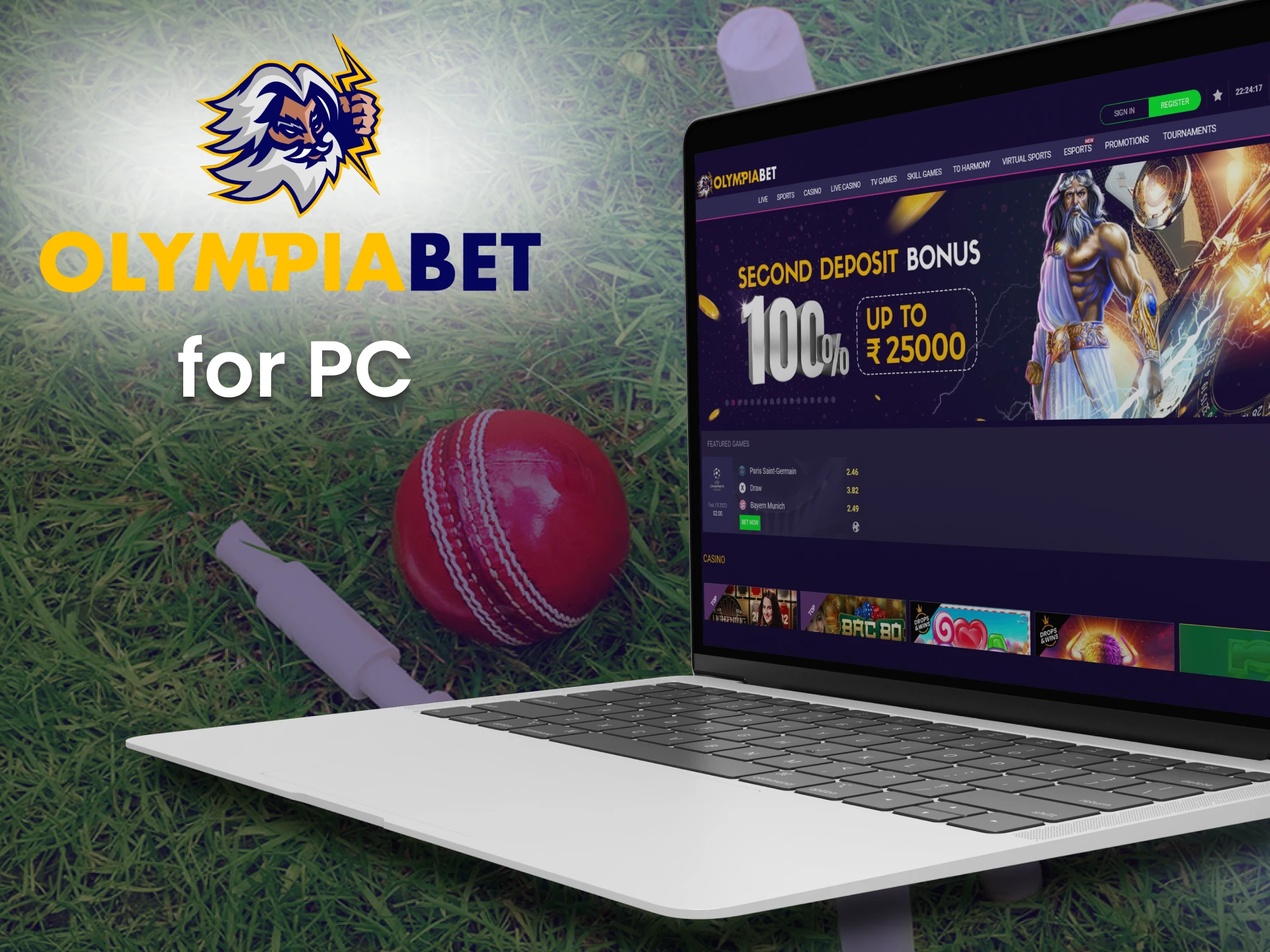 You can start placing bets using the Olimpiabet website on your computer.