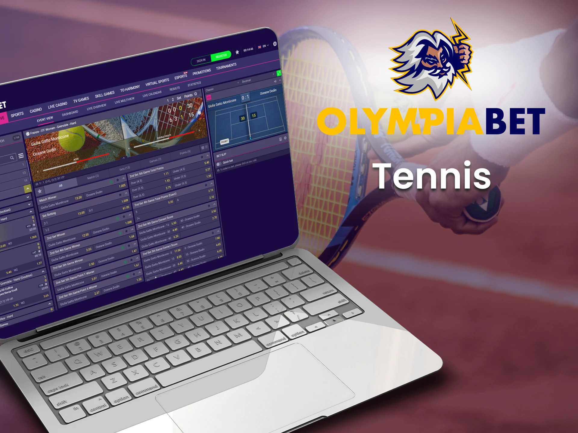 Bet on tennis with Olimpiabet.