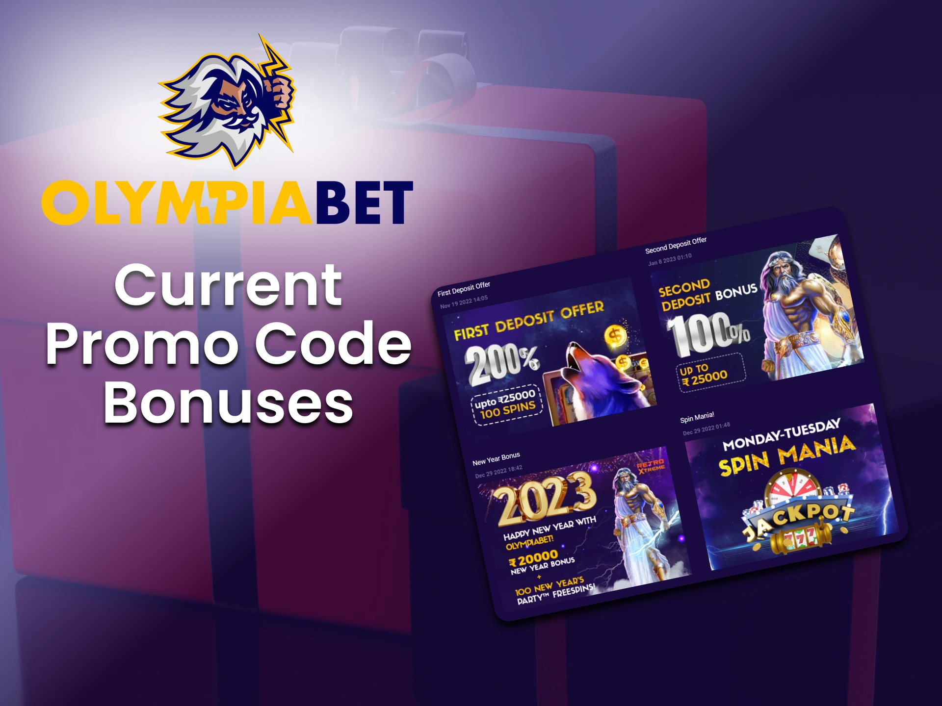 Use the valid promotional codes to receive the bonus from Olimpiabet.