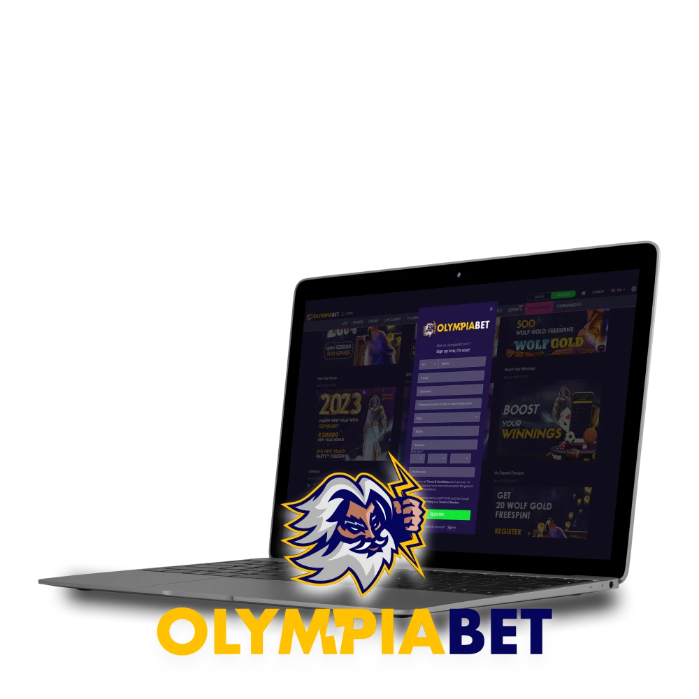 Create an account to bet on Olimpiabet.