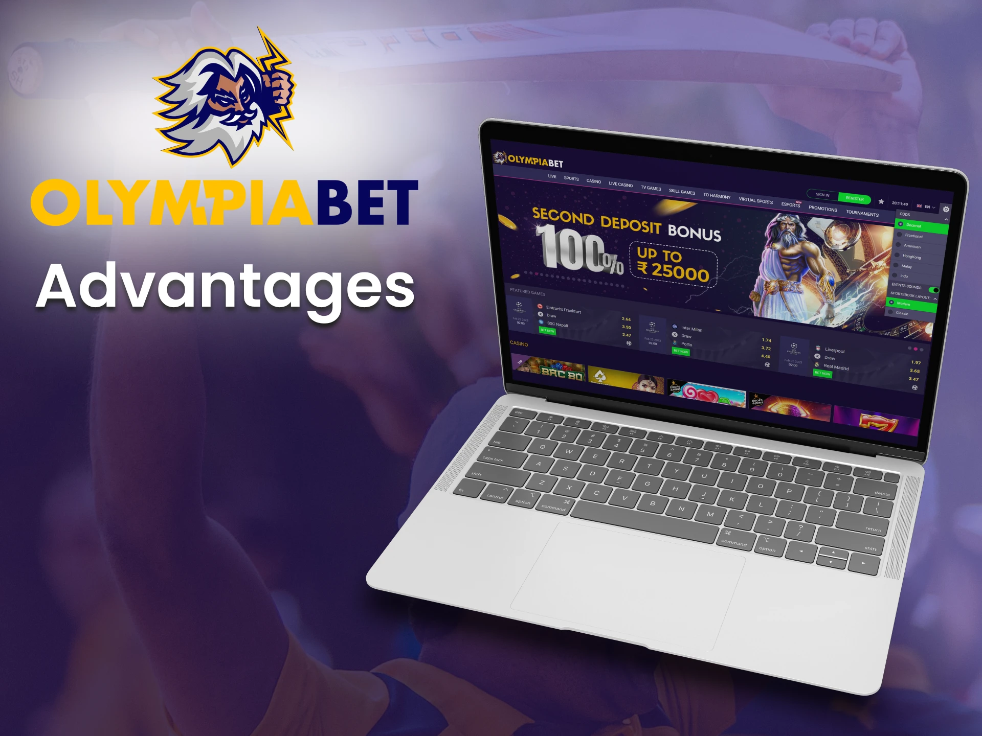 Get a lot of pleasant emotions with Olimpiabet.