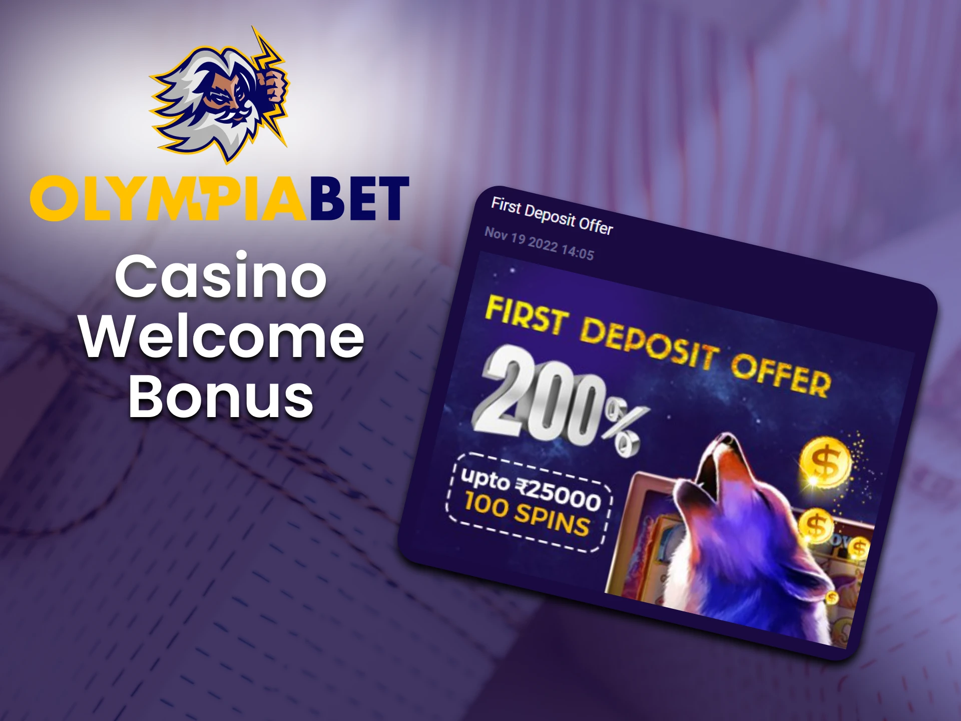 Get a bonus from Olimpiabet casino games.